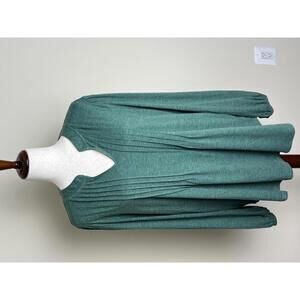 MIHOLL Green Pleated Front Long Sleeve Top NWT Size XXL